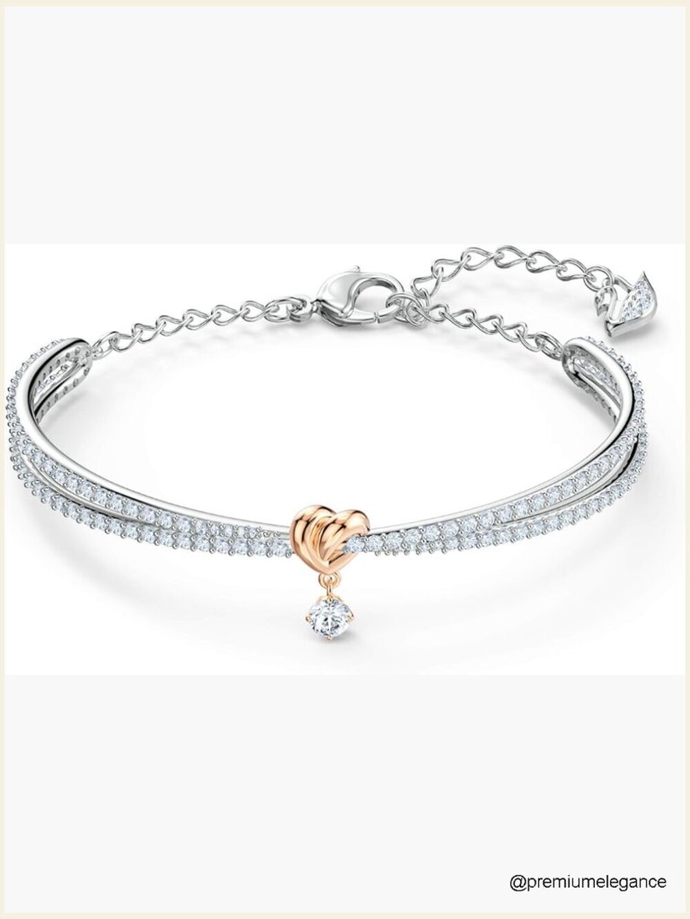 Swarovski Crystal Heart Bangle Bracelet Jewelry Collection